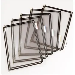 Tarifold, Informationsschild, tdisplay Drehzapfentafel, DIN A4, schwarz Sichttafel aus Kunststoff, mit farbig ummantelte
