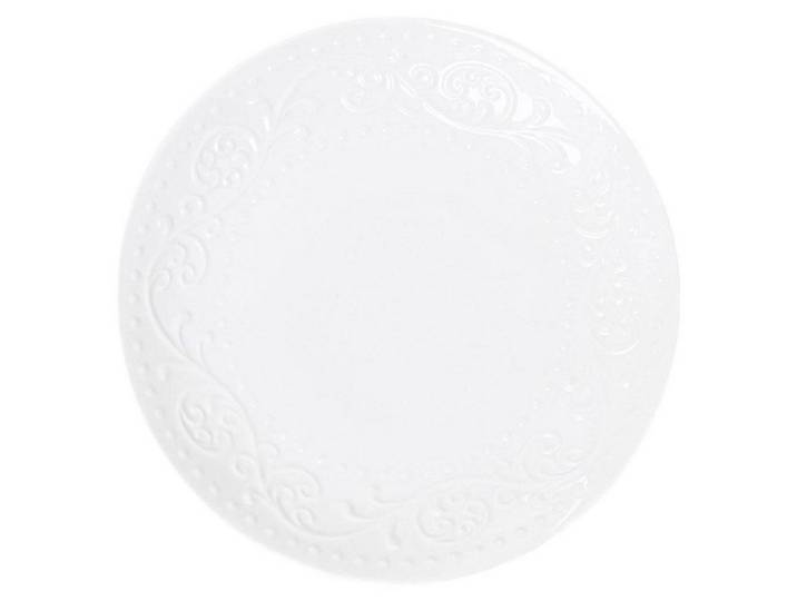 FELIXLEO Speiseteller Essteller SYLIA weiß mit Ornament 27 cm, (1 St)