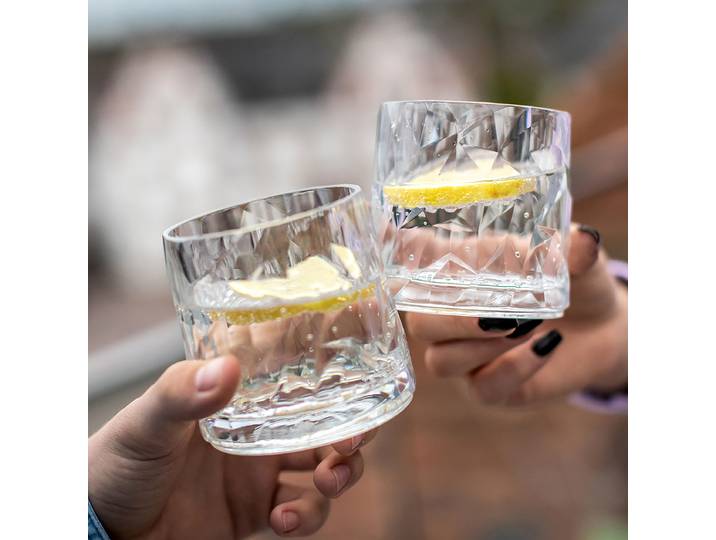 Verres Superglas CLUB No.2 2 pièces 9 x 9 x 9cm Gris/Gris