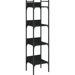 vidaXL Bücherregal 4 Böden Schwarz 35x30x138,5 cm Holzwerkstoff
