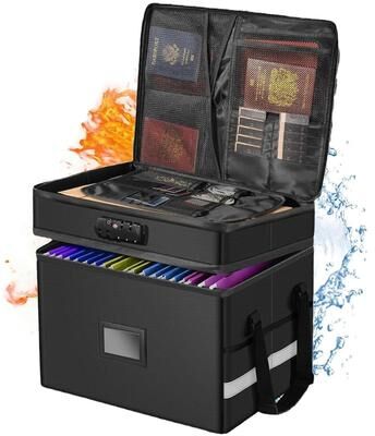 no 2 Layer Fireproof Document Box with Lock