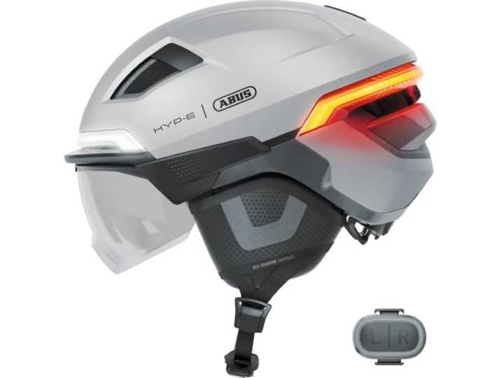 ABUS Fietshelm HYP-E ACE, met frontlicht, maat S, Zilver