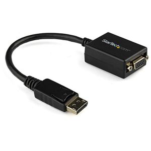 StarTech Displayport-Adapter DP2VGA2, DP 1.2, 60 Hz, VGA-Buchse auf DP-Stecker, schwarz, vergoldet, WQXGA