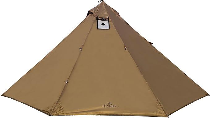 Tipi Zelt 1-4 Personen Ultraleicht Outdoor Camping mit Ofen 4 Jahreszeiten Familien Wasserdicht Vorzelt Pavillon