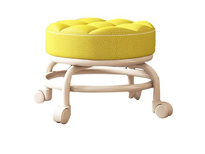 JFGCTYHXY Hocker mit Rollen, Tragende 440 Ibs Ottomane(Yellow)