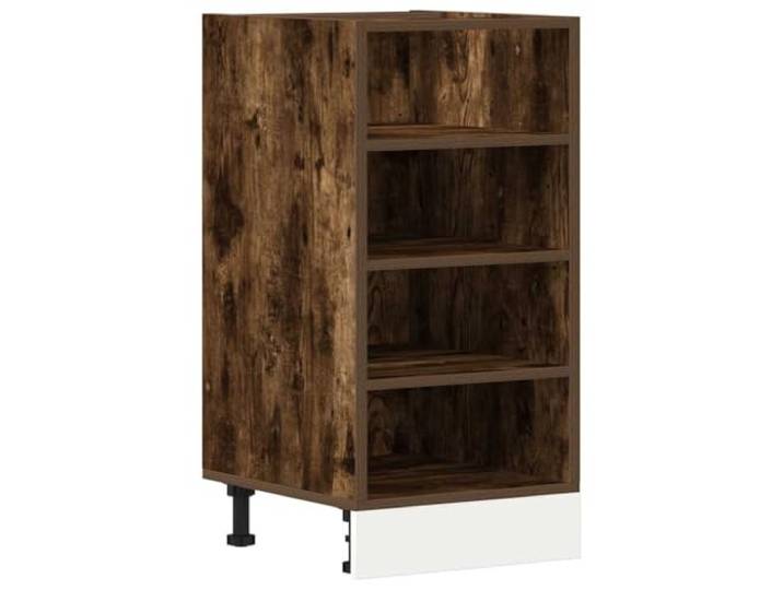 fsahslih Unterschrank Riga Räuchereiche 40x44,5x81,5 cm Holzwerkstoff Kompakter Küchenschrank mit verstellbaren Füßen und viel Stauraum für Töpfe, Geschirr und Zubehör in der Küche.