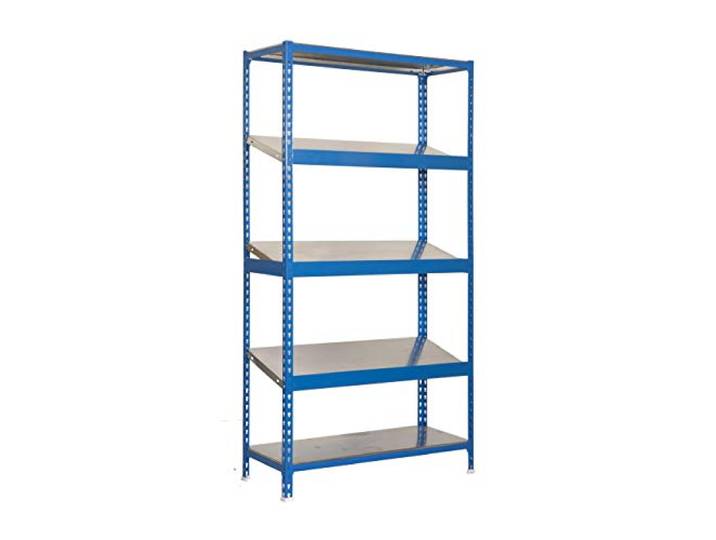 PROREGAL Schrägbodenregal DOWA Stecksystem HxBxT 200x100x50cm Fachlast 200kg Blau Fachbodenregal Lagerregal Boxregal