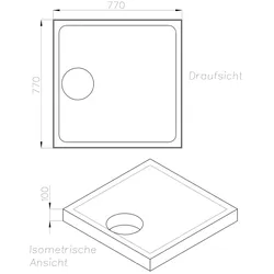 Neuesbad Wannenträger für Hüppe EasyStep 80x80x3 SD22635