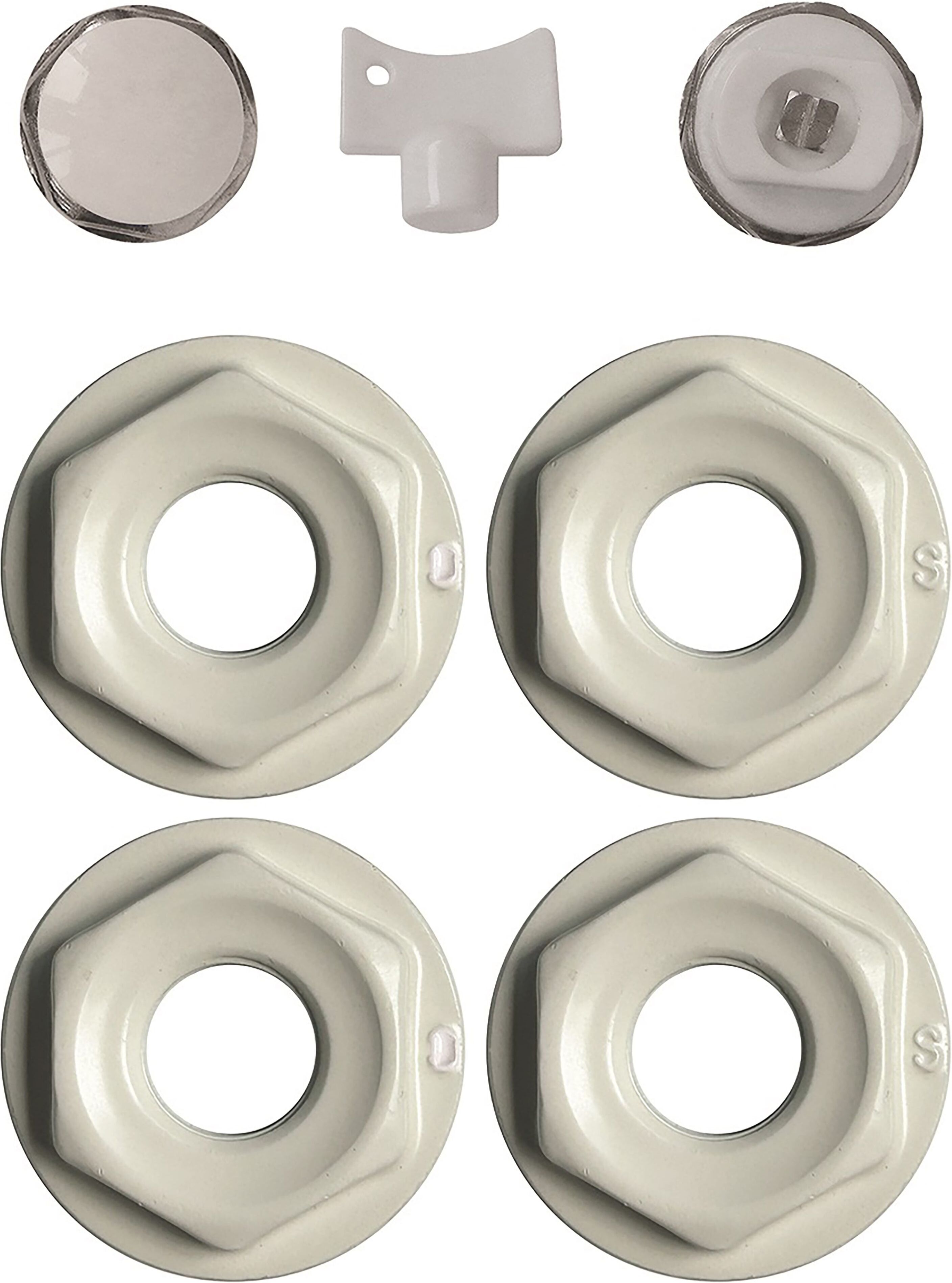Tecom KIT TAPPI UNIVERSALE  PER RADIATORI IN ALLUMINIO 1"X 3/8" BIANCO CON CHIAVETTA