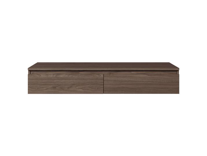 Selsey Hängeschreibtisch / Schminktisch Bemmi Nussbaum Wisconsin 120 cm, Dunkelbraun, Holzwerkstoff, Rechteckig, 120x19x50 cm, Büromöbel, Schreibtische, Bürotische