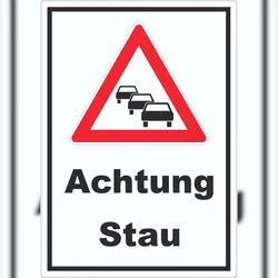 HB-Druck Aufkleber Achtung Stau A1 (594x841mm)