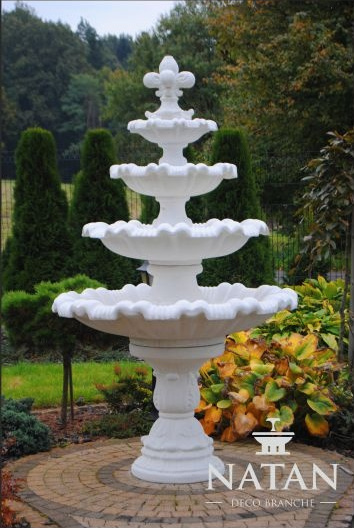 Springbrunnen Garten Teich Brunnen 224cm Steinbrunnen Gartenbrunnen Fontaine