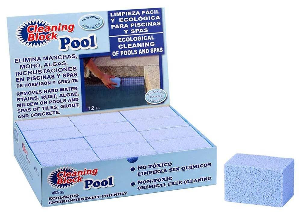 Clean mat Reinigingsblokken voor zwembaden, blauw, 12 stuks