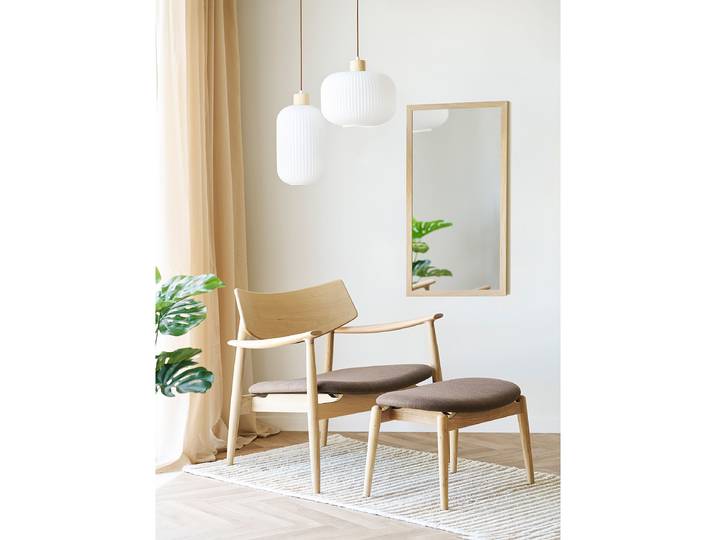 Loungestuhl Braun/Braun Webstoff ohne Hocker 68 x 72 x 68cm