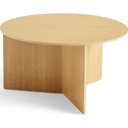 Slit Kaffeetisch 65 cm rund helle Eiche aus Holz