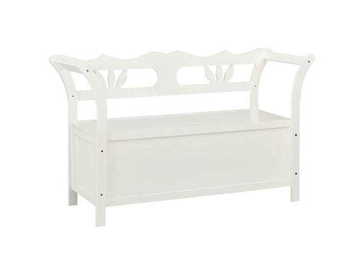 SALE 2026 Banc élégant/banc d'entrée Blanc - Banc Blanc 107x45x75 5 cm Bois de sapin solide 15.3 Kg7881978