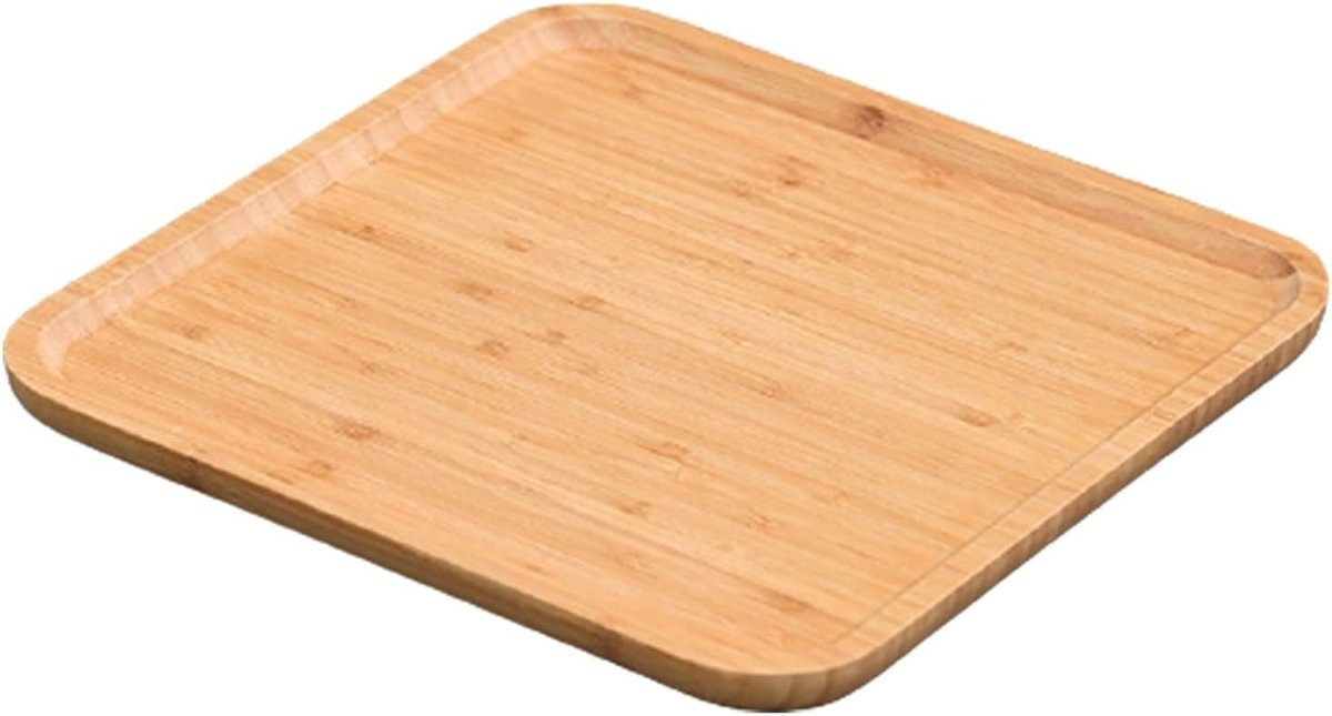 Houten Dienblad Vierkant 20 cm Natuurlijk