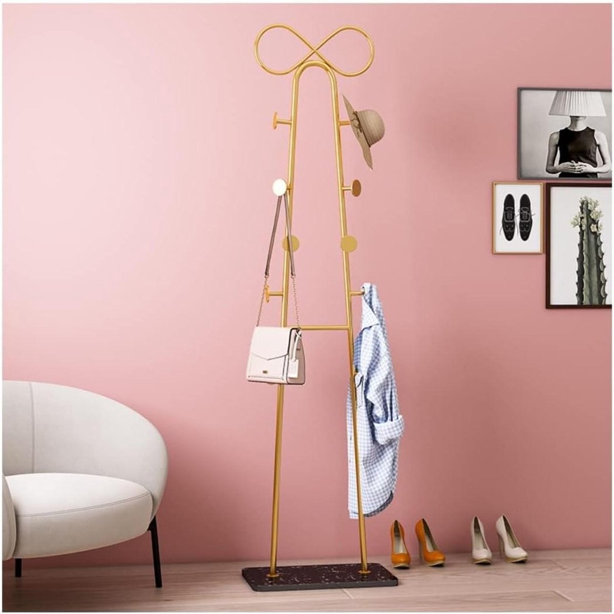 Vloerstaande kapstok zwart, 180 cm hoog