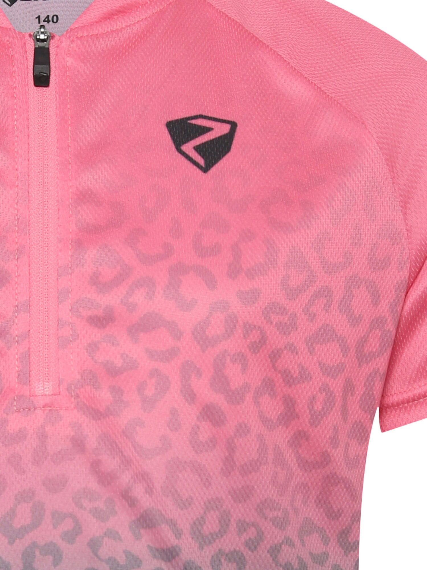 Radtrikot ZIENER "NESTEL-Z", Kinder, Gr. 140, pink (schwarz.strawberry sorbet), Obermaterial: 100% Polyester, Trikots Radtrikot