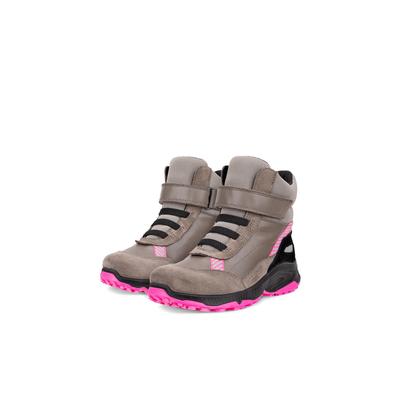 Klettboot ECCO "ECCO RECEPTOR XP K", Mädchen, Gr. 32, Textil, beige (taupe, pink), Leder, Textil, Schuhe, Winterstiefel, Winterboots, Outdoorboots mit waterproof-Ausstattung
