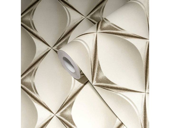 GRAFISCH 3D BEHANG Optische Illusie - grijs wit - A.S. Création My Home My Spa