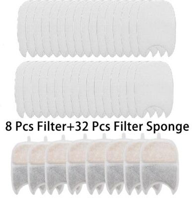 Inspired Finds 6 Layer Replacement Water Filters For Stainless Steel Cat And Dog Water Fountains 8filter 32sponge
