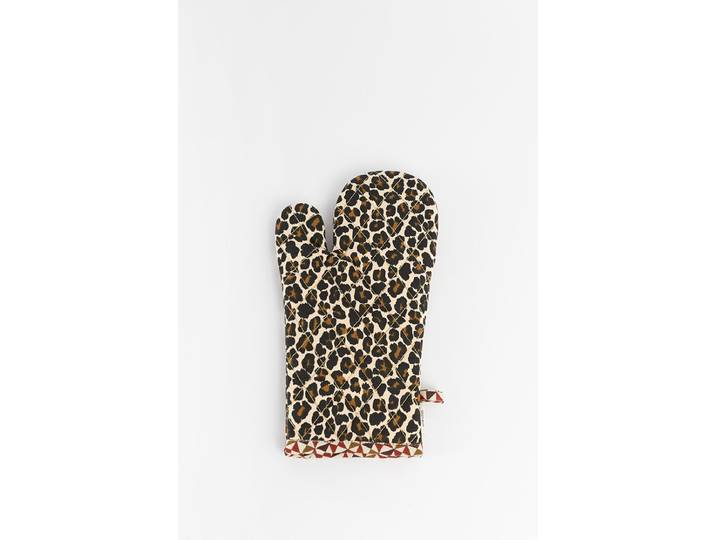 Bruine ovenwant met leopard print