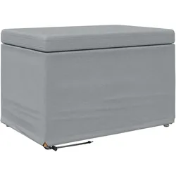 Hellgrauer Hocker 61 x 41 x 40 cm Stoff und laminiertes Holz Modell Apex Design Pro