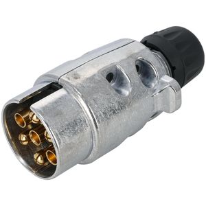 Hella Anhänger-Stecker 8JA 001 918-002, für PKW / LKW, 7 polig, 12V, aus Metall, für Anhängekupplung