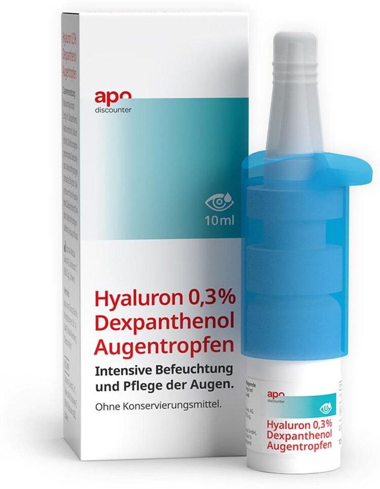 Pflegende Augentropfen Hyaluron & Dexpanthenol v. apodiscounter