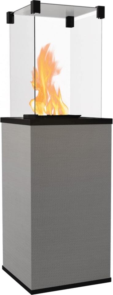 KRATKI Gaskamin PATIO Quarzstein Filo Argento Gasheizgerät 4-8,2 kW