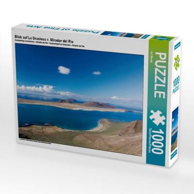 CALVENDO Puzzle Blick auf La Graciosa v. Mirador del Rio | 1000 Teile Lege-Größe 64x48cm Foto-Puzzle für glückliche Stunden