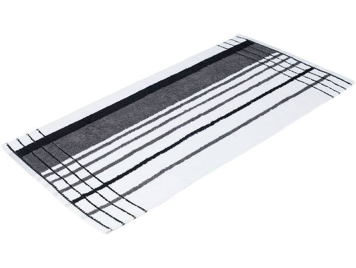 Handtücher GÖZZE Berlin Streifen , schwarz (anthrazit, schwarz), B:50cm L:100cm, Frottier, Obermaterial: 100% Baumwolle, Handtücher, Handtücher