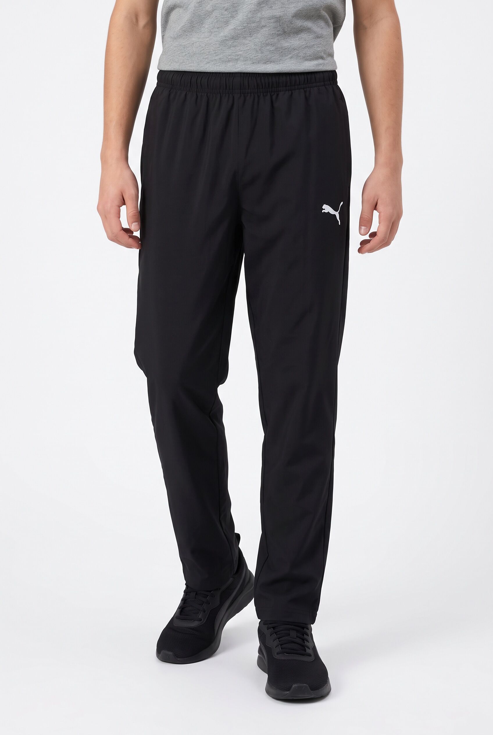 Trainingshose PUMA "TEAMRISE SIDELINE PANTS JR", Damen, Gr. 164, N-Gr, schwarz (puma schwarz, puma weiß), Obermaterial: 100% Polyester, unifarben, regular fit normal, Hosen Trainingshose, Regular Fit, für Jugendliche, für sportliche Aktivitäten puma schwa