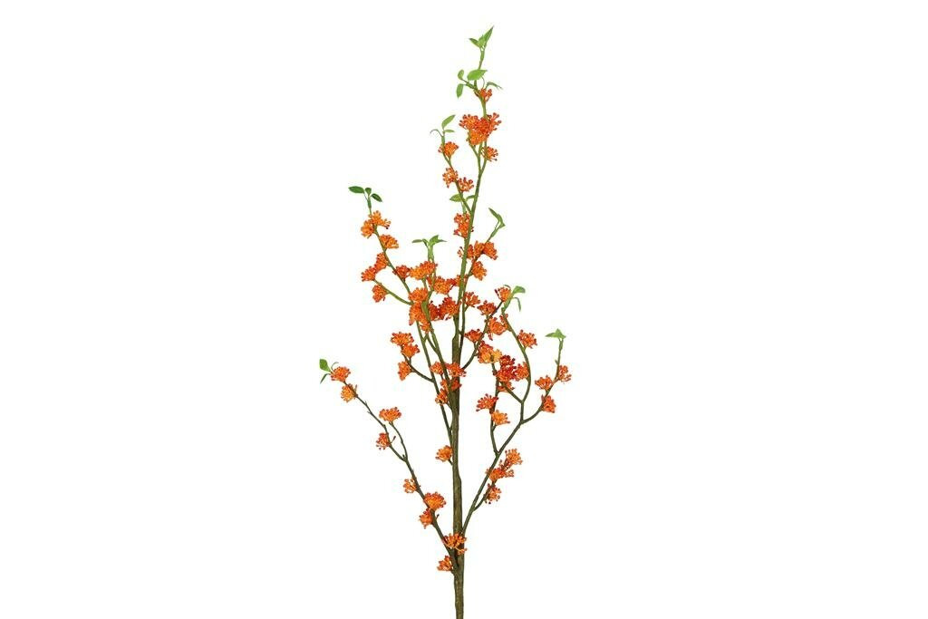 Countryfield zijden viburnum bloem oranje 96 cm