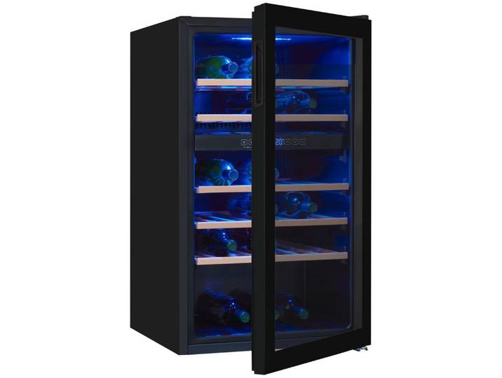 exquisit Weinkühlschrank WS2-45-GTE-160G, für 45 Standardflaschen á 0,75l,Für Weinliebhaber - stilvoll & perfekt temperiert für 45 Flaschen