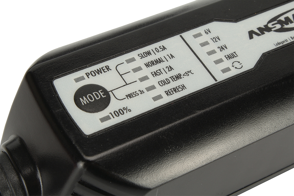 Ansmann ALCT 1.2Ah-80Ah 6V, 12V, 24V Lead Acid Battery Charger