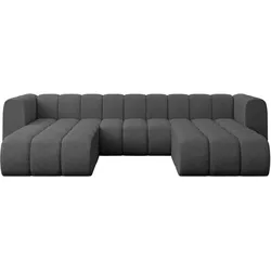 WOHNLANDSCHAFT modulares Sofa Joren-U1 - 319x177x70 cm Grau