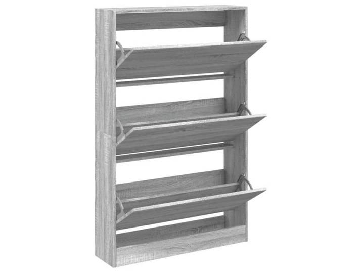 Porte-chaussures - Gris - Meuble à chaussures sonoma gris 80x21x125 5cm bois d'ingénierie_FR_10228