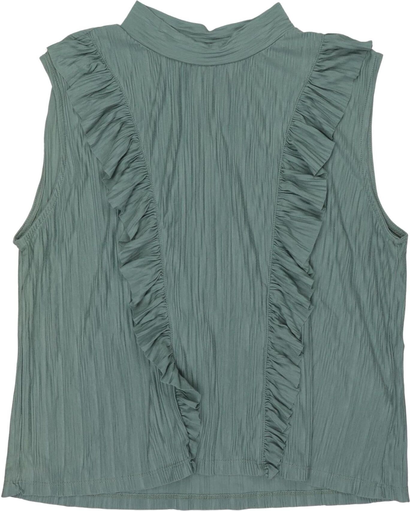 Reserved Damen Top, Grün, Gr. L, Synthetik / Viskose - Second Hand