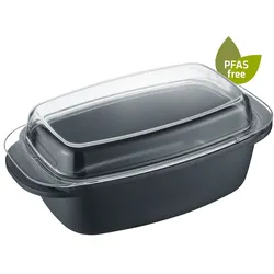 Berndes Aluguss-Unibräter mit Glasdeckel 32 x 21 cm, Aluguss, PFAS-frei - Bräter