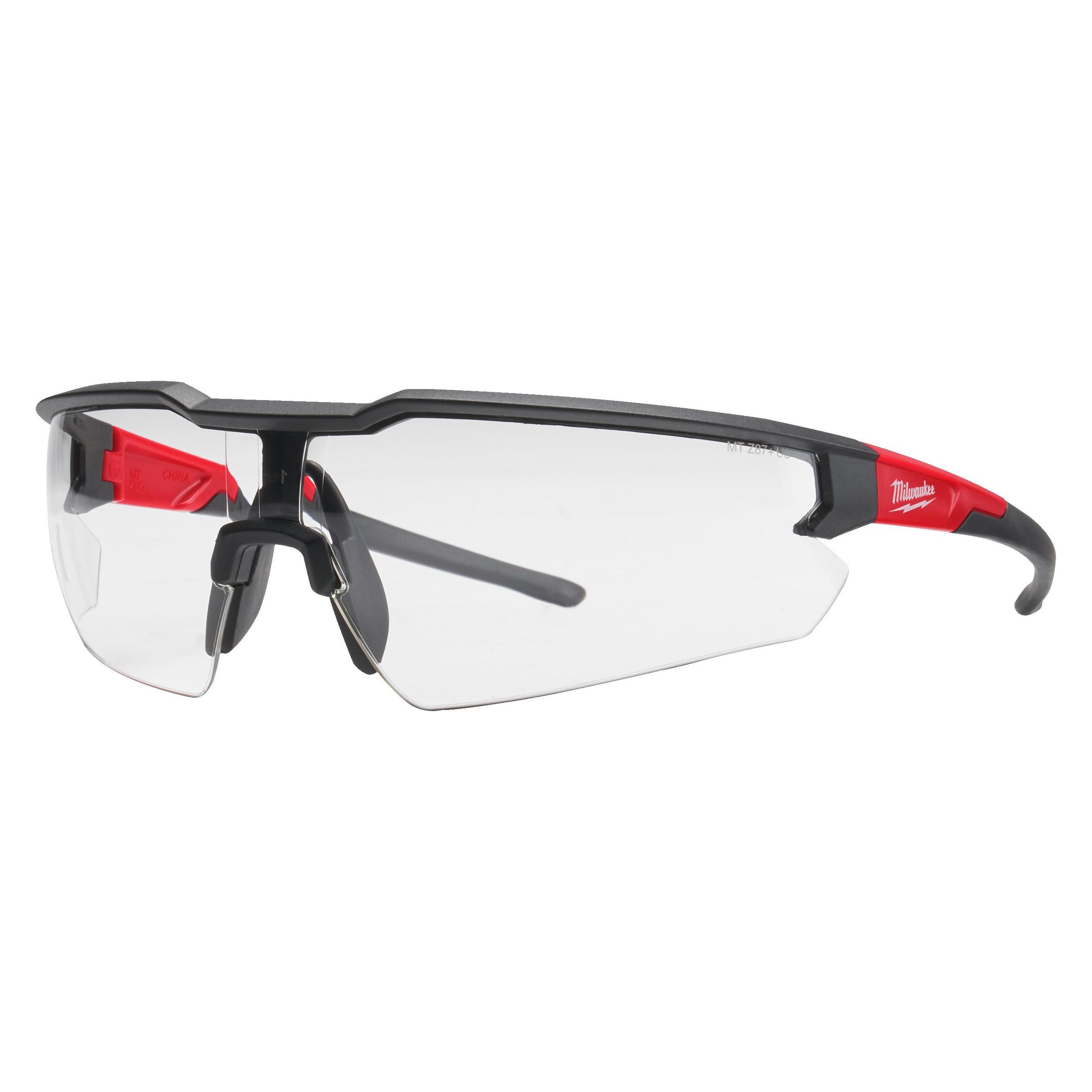MGA Milwauk Schutzbrille, transparent, 4932471881, Rot, 0 Brillen, One Size (4932471881)
