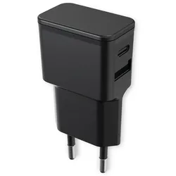 Fontastic Universal Netzteil Dubi, 1x USB-A + 1x Typ-C, 2,4A schwarz