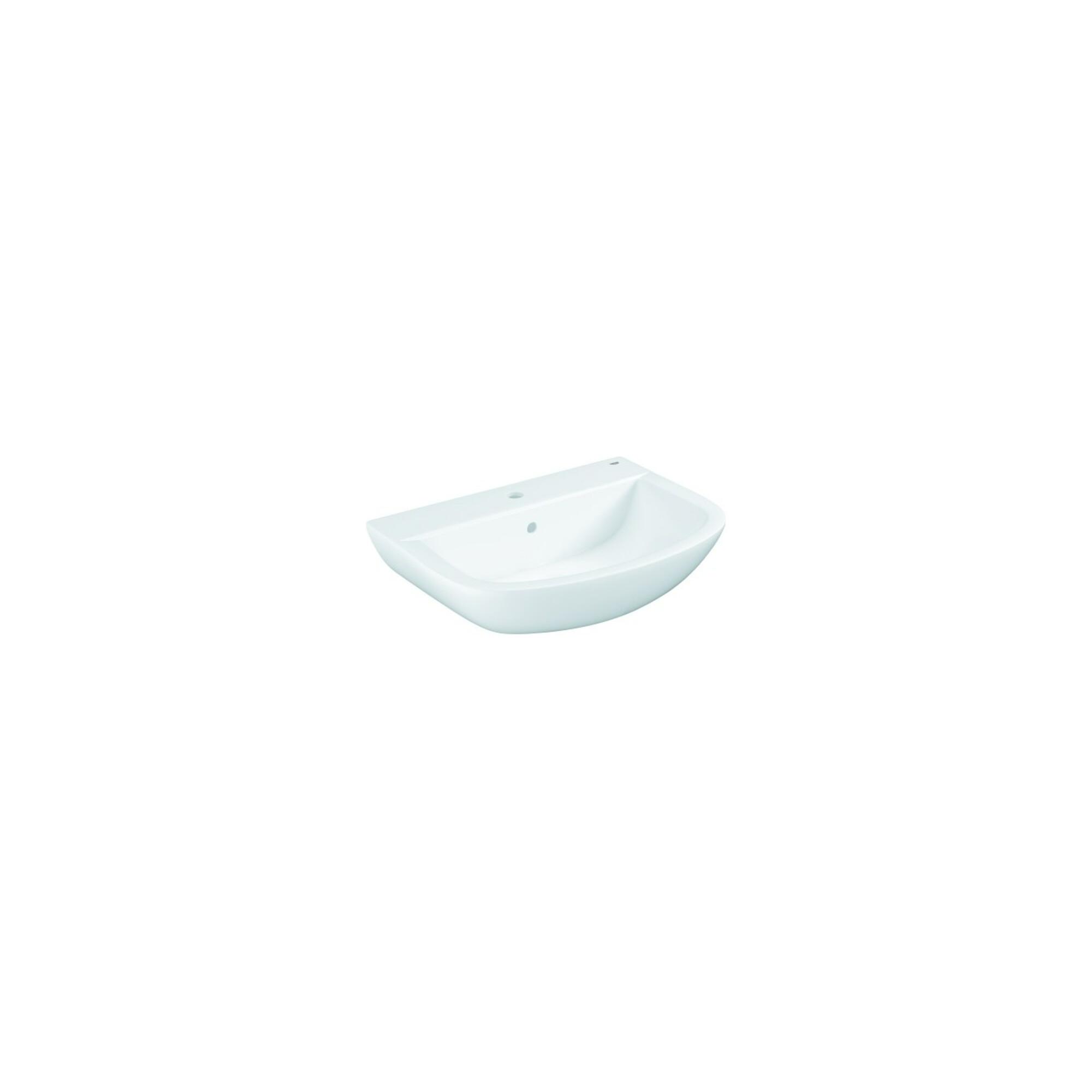 Grohe Waschtisch Bau Keramik 64,6x46,8cm, 1 HL, m ÜL, wandhängend, alp-we (39420000)