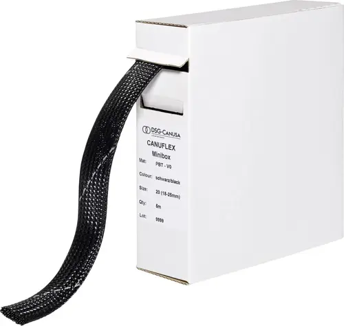 DSG Canusa 8694005951 Geflechtschlauch Schwarz Polyester 5 bis 10mm 10m