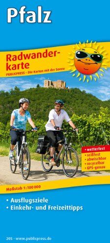Publicpress - Radwanderkarte Pfalz: Mit Ausflugszielen, Einkehr- & Freizeittipps, reissfest, wetterfest, abwischbar, GPS-genau. 1:100000: Mit Ausflugszielen, Einkehr- & Freizeittipps, GPS-genau - Preis vom 09.10.2026 07:28:09 h