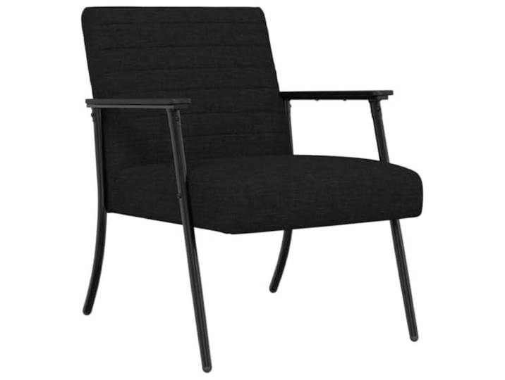 HAQWRDQSG Moderner Sessel Schwarz 59x75x78 cm Polstersessel Stoff Bequemer Loungebereich fürs Wohnzimmer und Schlafzimmer mit ergonomischer Form, weichem Stoff und klarem Design.