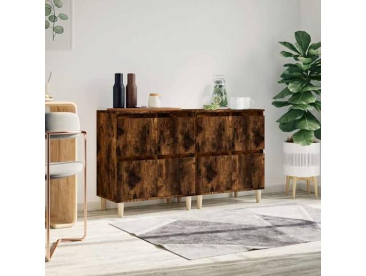 HEFZGDB Klassische Sideboards mit zeitlosem Design zur Aufbewahrung und Präsentation, Sideboards aus Holzwerkstoff mit glatter Oberfläche und viel Stauraum, mit 4 Fächern,