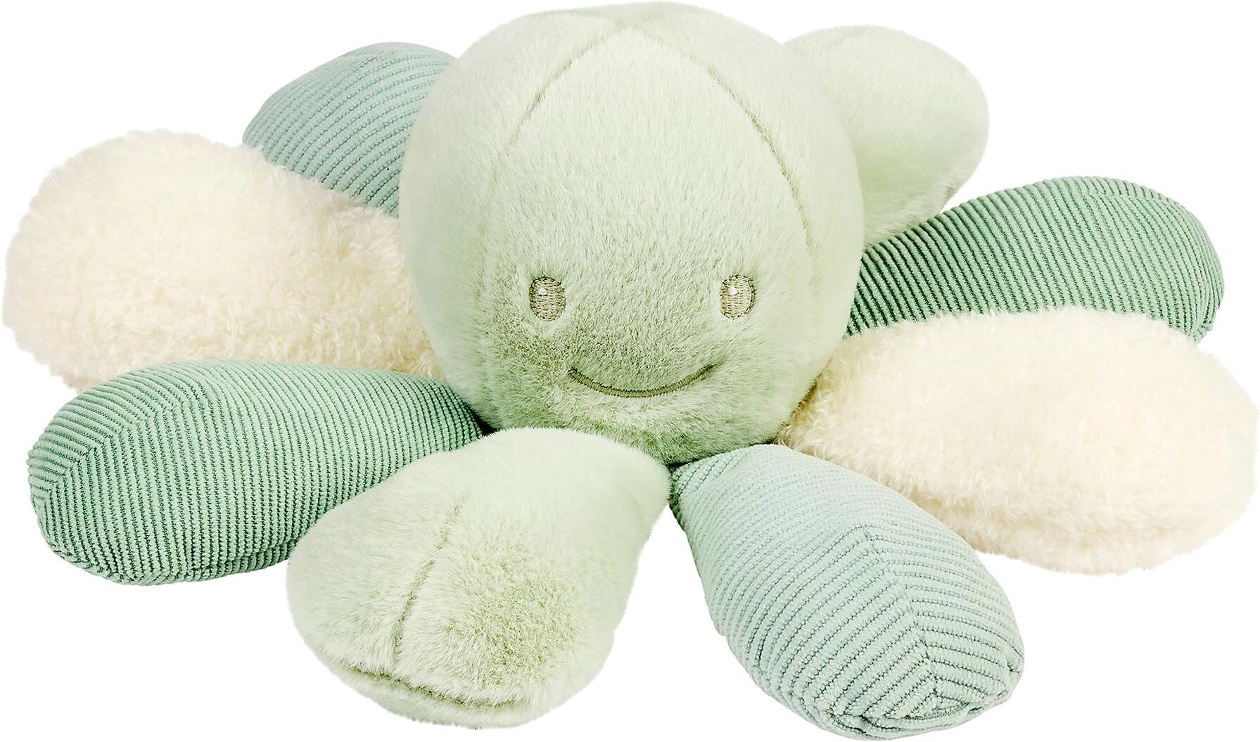 Nattou Peluche pulpo actividades colec. Lapidou.  (26 X 26 X 10 Cm) Verde anticuario