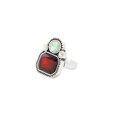 Fingerring "Blinger", rot, COLLEZIONE ALESSANDRO, Fingerringe, Damen, Messing, Fingerring